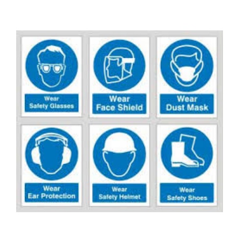 Usha Armour PPE List Signage, Size: 12 x 12 Inch